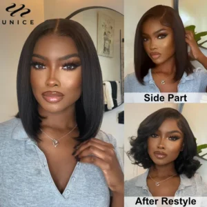 Yaki Straight Bob Wig | 7x5 / 13x4 Lace | Human Hair Glueless