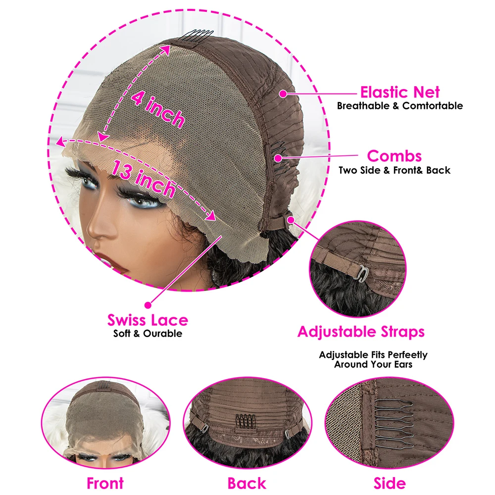 Short Bob Loose Wave Human Hair Wig | 13x4 Transparent Lace - Image 6