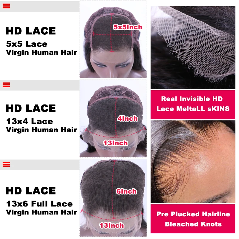 Raw Human Hair Body Wave Wig | HD Melt Lace - Image 6