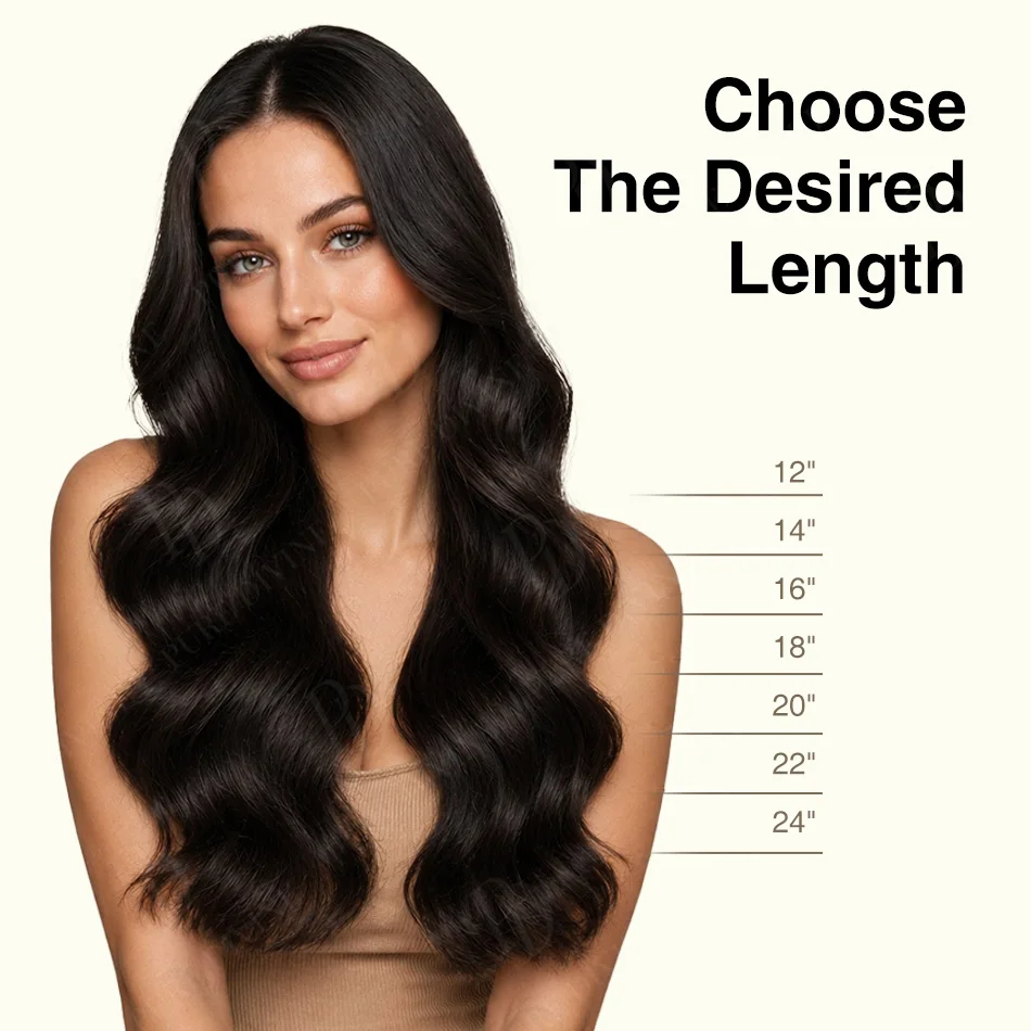 Invisible Seamless Clip-In Hair Extensions | Straight Human Hair | 110g - Image 6