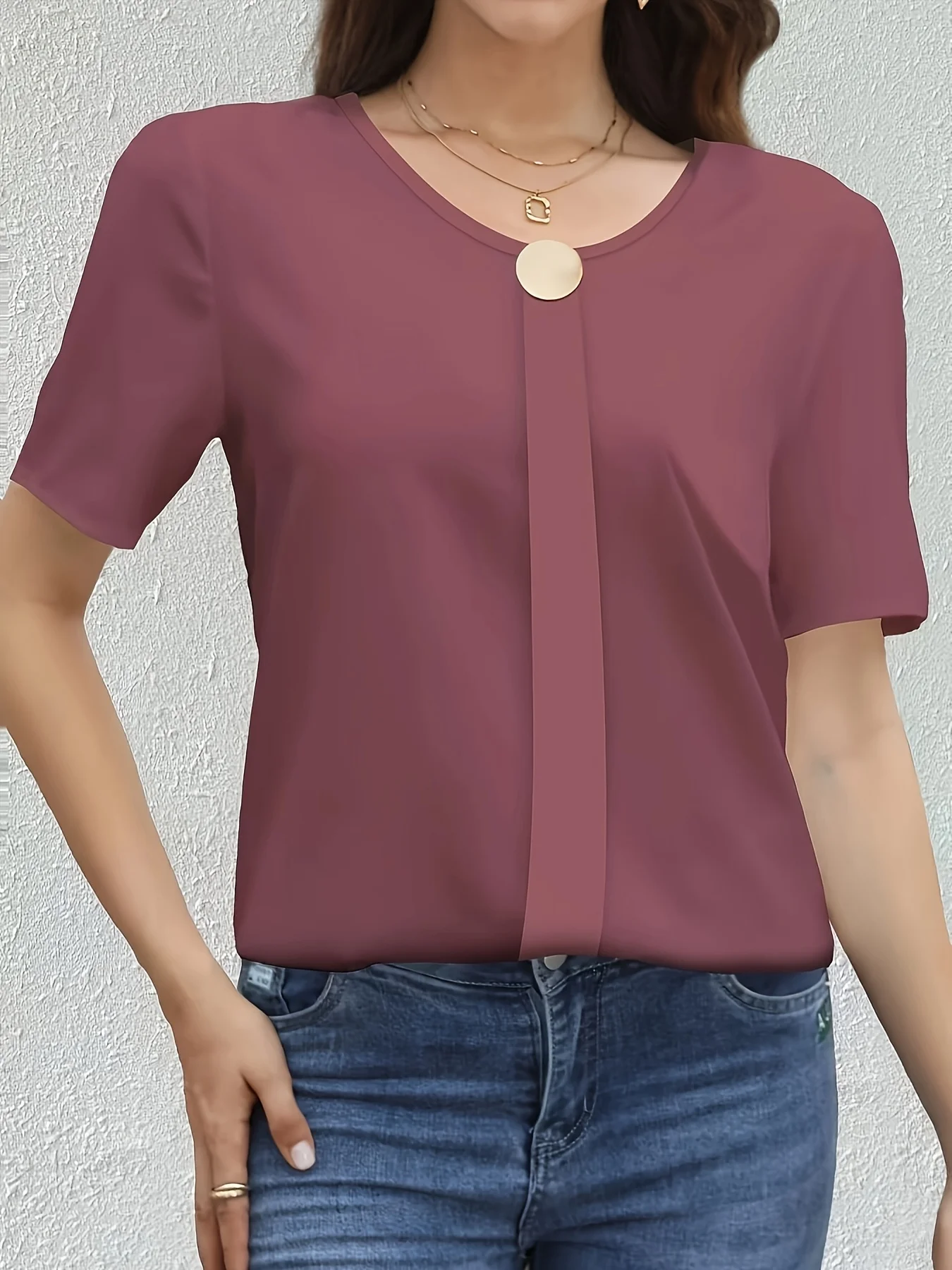 Temperament Loose Woman Shirt Fashion Casual Blouse Elegant short Sleeve Woman Shirt Holiday Weekend Top - AliExpress 200000345 - Image 2