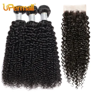 Kinky Curly Hair Bundles | 4x4 Lace Closure | Human Hair