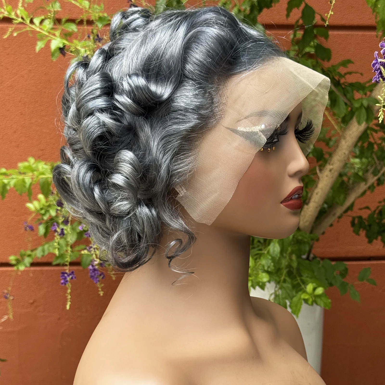 Short Bob Loose Wave Human Hair Wig | 13x4 Transparent Lace - Image 4