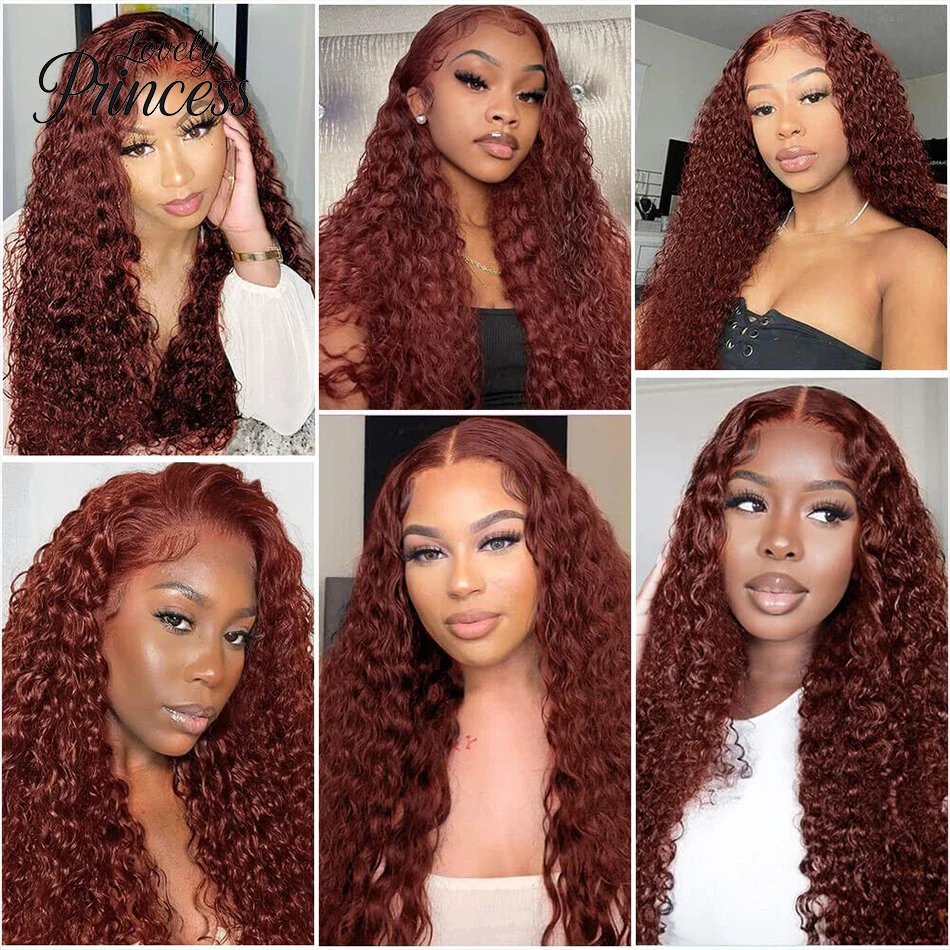 Reddish Brown Deep Wave Wig | 13x6 HD Lace | 250% Density - Image 5